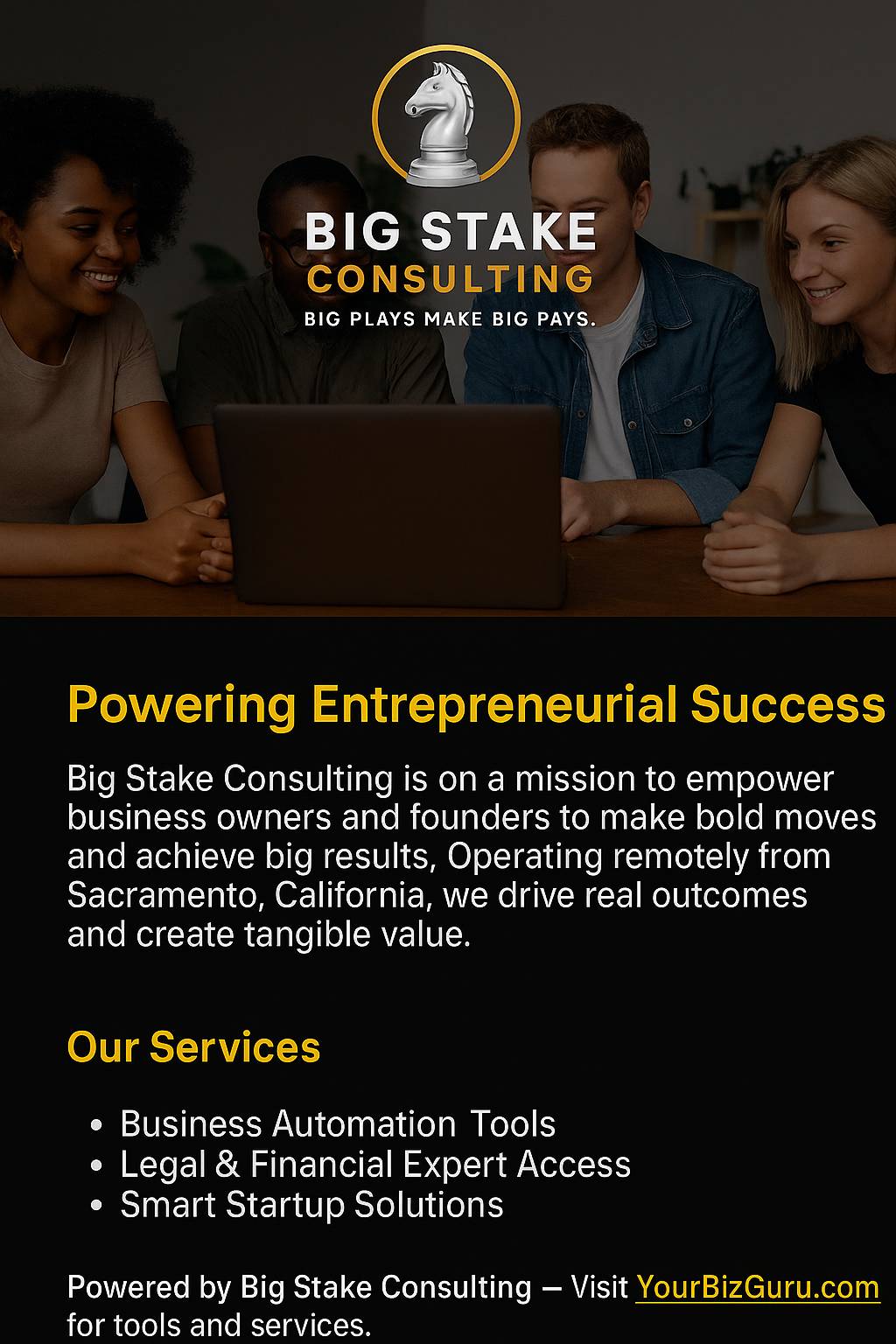 Big Stake Consulting team meeting